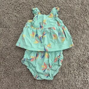 Carter’s Parrot Print Baby Romper Set